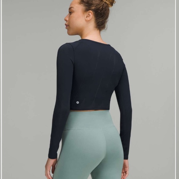 Lululemonn wunder train long sleeve cropped shirt size 4 - Picture 2 of 9